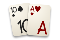 Combine the cards to get black jack