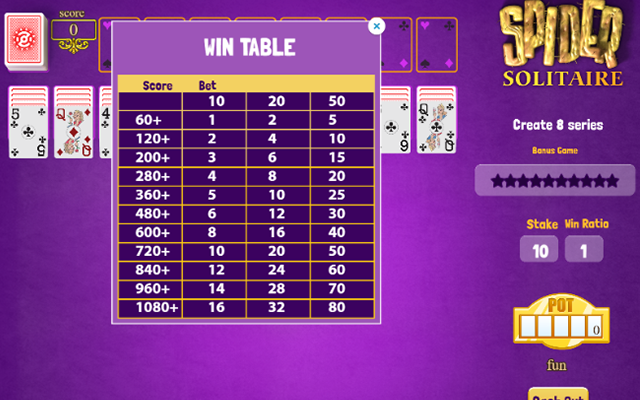 Spider Solitaire - Play online