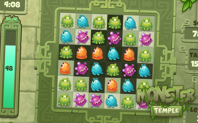 Monster Temple - Match 3 or more monsters