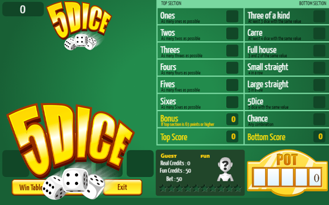 5Dice - Spiele online