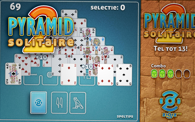 Pyramid Solitaire 2 - Add up to 13