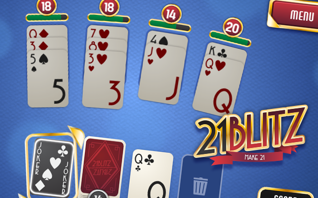 21 Blitz - Een gratis te spelen Black Jack kaarstpel