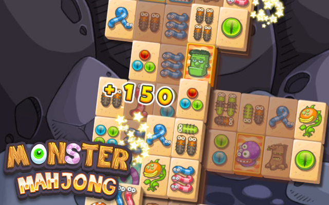 Monster Mahjong - Sammle Punkte in dieser grusligen Version von Mahjong Solitaire.