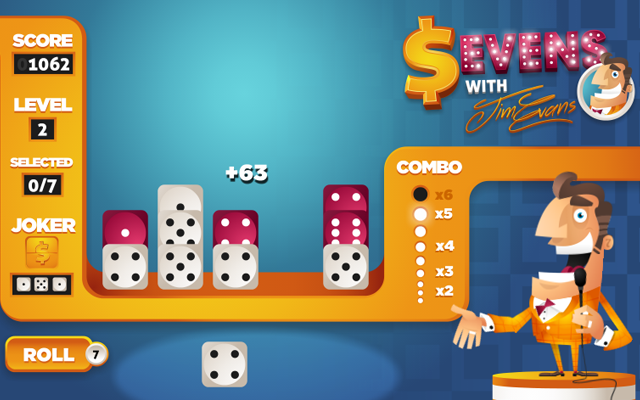 Sevens with Jim Evans - Combine as many dice to make seven