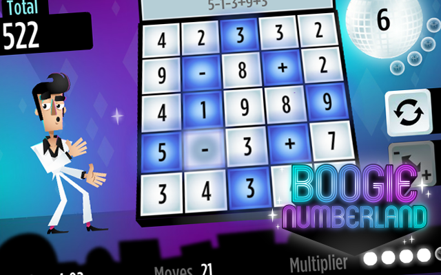 Boogie Numberland - Gratis te spelen puzzel rekenpel in discostijl