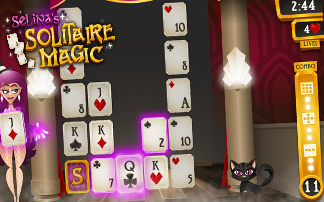 Solitaire Magic - Help Selina met toveren in dit kaartspel