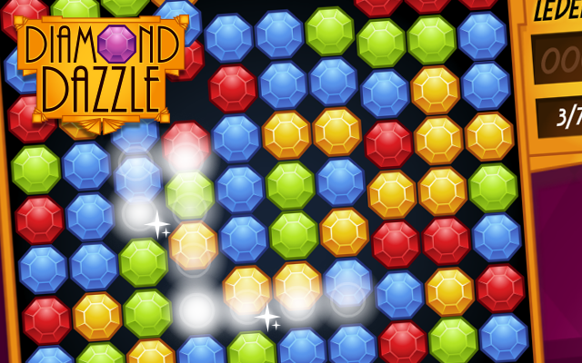 Diamond Dazzle - Kombiniere 3 Edelsteine derselben Farbe und räume das Feld ab.