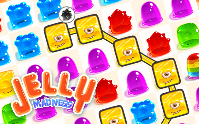 Jelly Madness - Bilde eine Reihe mit derselben Farbe und räume das Feld ab.