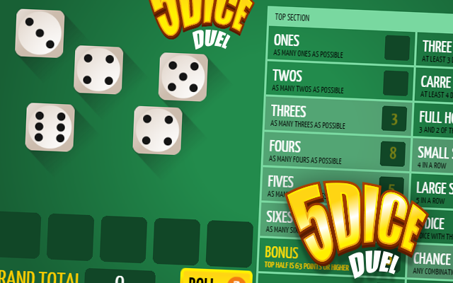 5Dice Duel - Kombiniere die Würfel und sei der Beste in diesem Yatzy Würfelspiel